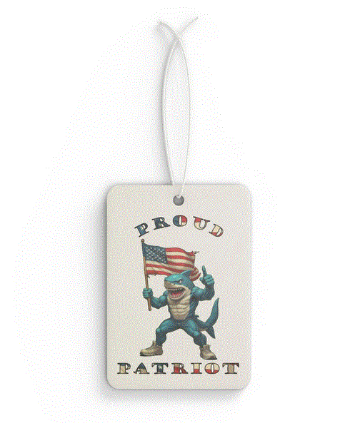 Car Air Freshener - Proud Patriot Shark