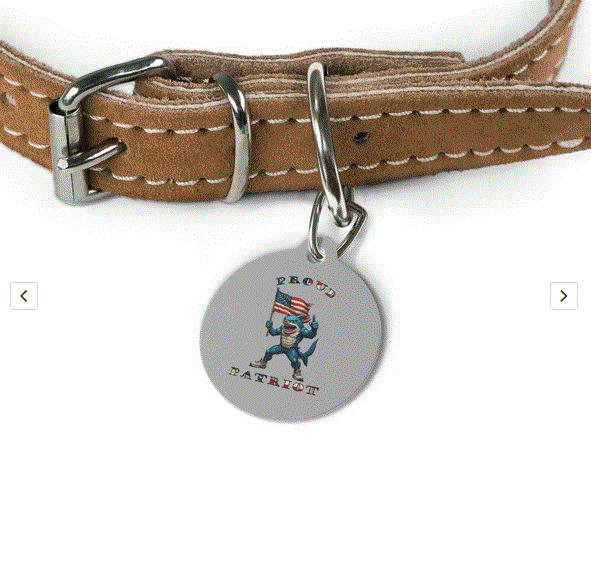 Pet Tag - Proud Patriot Shark Design