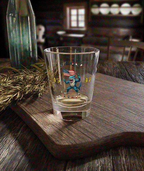 Commemorative 45 47 Proud Patriot Shot Glass, 1.5oz
