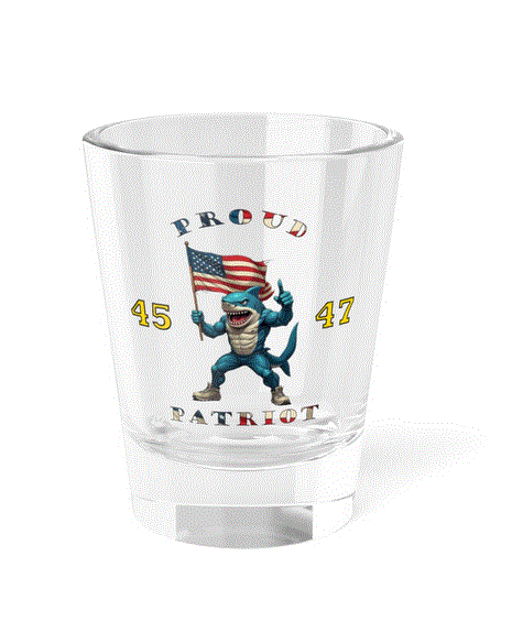 Commemorative 45 47 Proud Patriot Shot Glass, 1.5oz