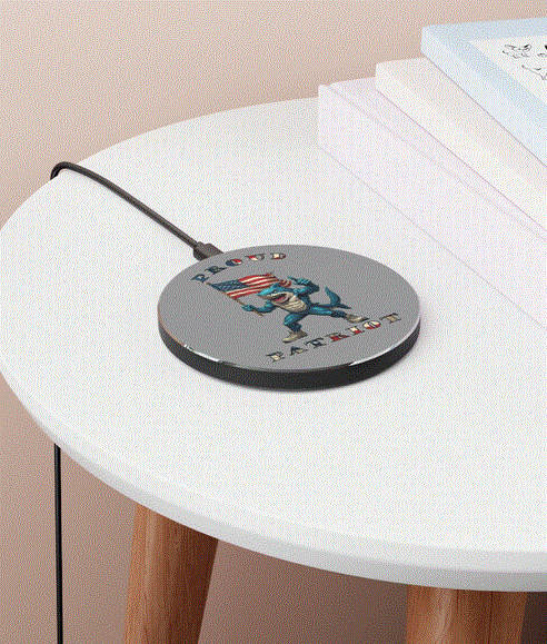 Wireless Charger - Proud Patriot Shark Design