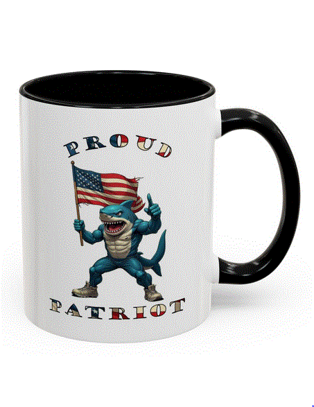 Mug - Proud Patriot Shark