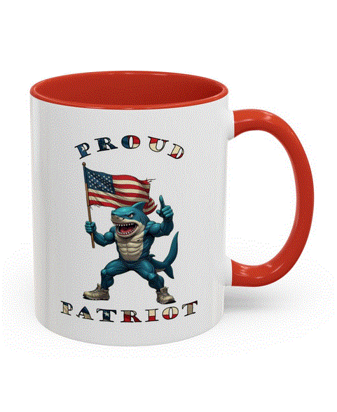 Mug - Proud Patriot Shark