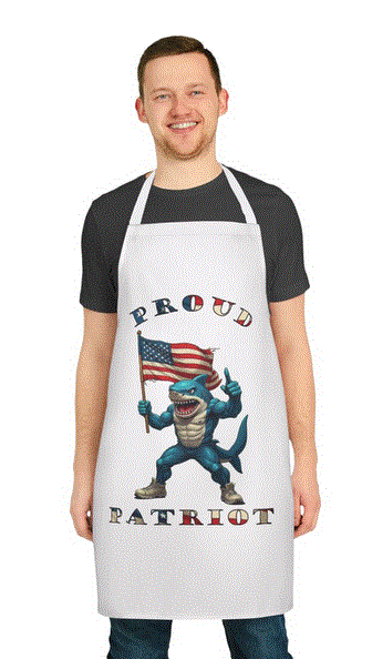 Apron - Proud Patriot Shark Design