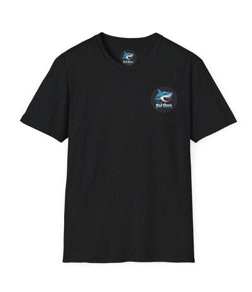 Pool Shark Unisex Softstyle T-Shirt - Logo w/Shark You Design