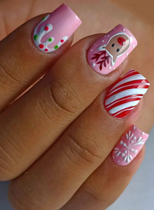 Glam Christmas Nails