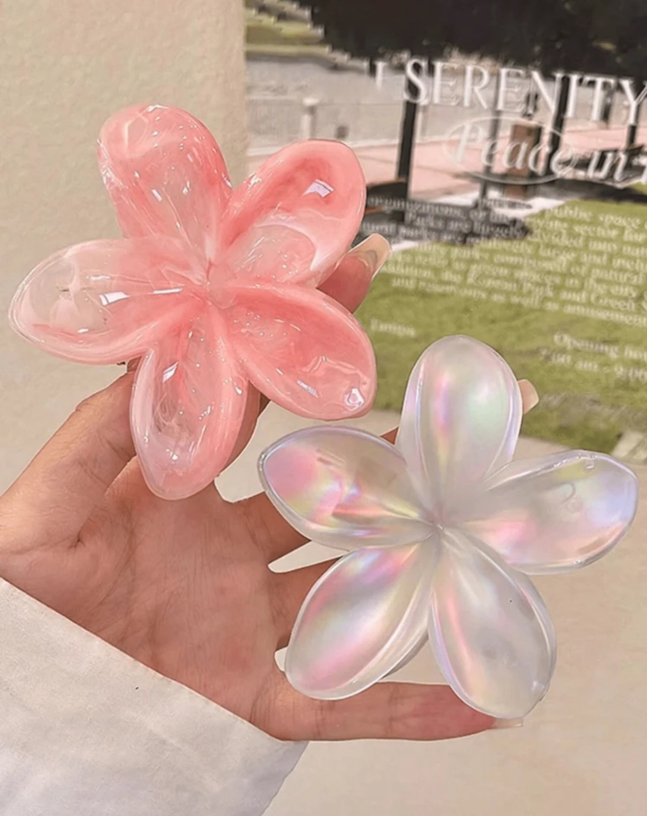 Flower-Shaped Hair Clips