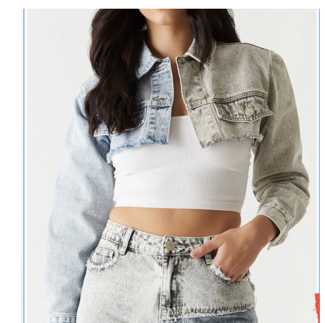 Fierce Cropped Denim Jacket