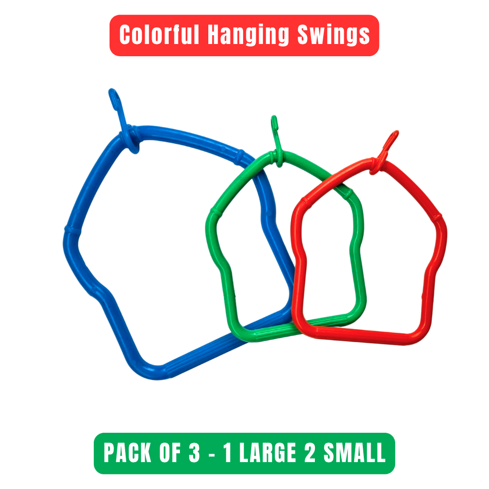 Kolachipets Bird Swing Set – Colorful Hanging Swings
