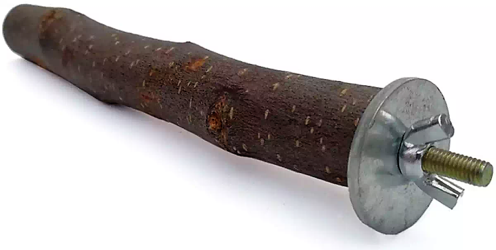 🐦 Pack of 2 Natural Wood Bird Perches | Parrot Cage Accessories | Easy Install | 100% Natural