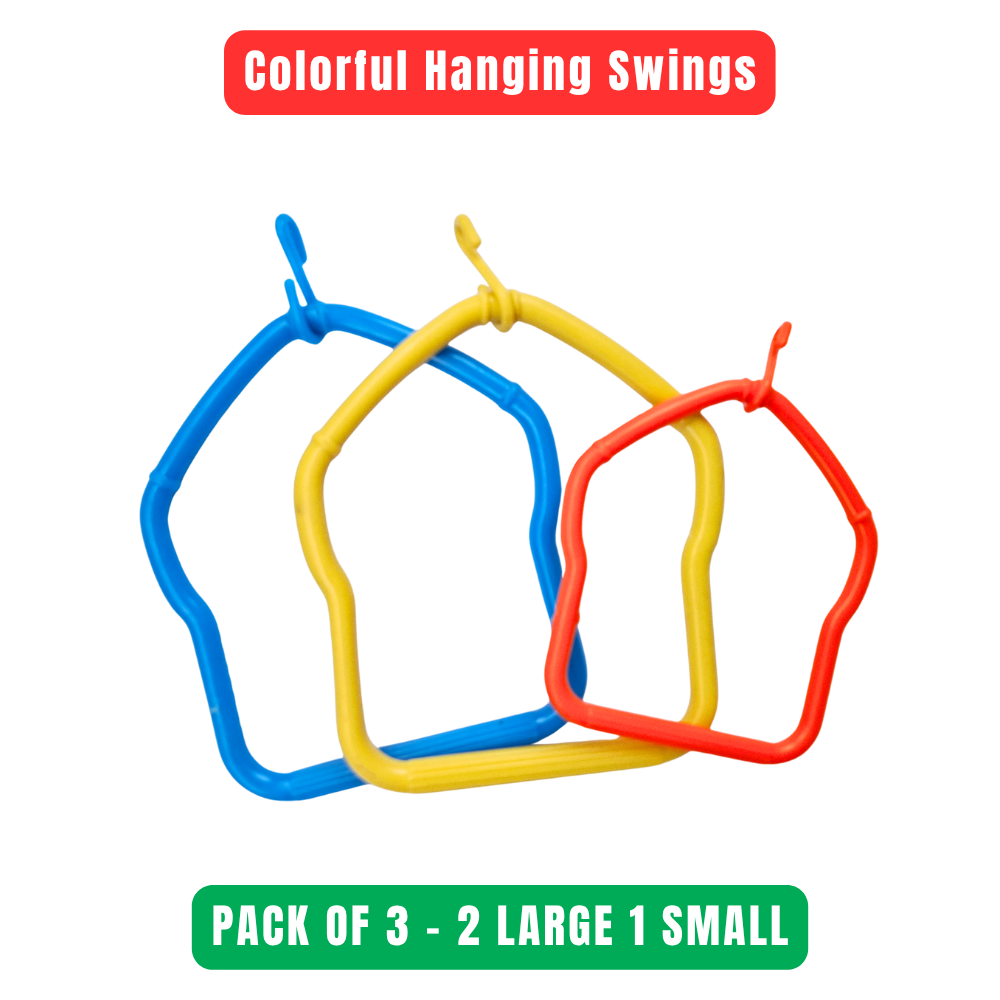 Kolachipets Bird Swing Set – Colorful Hanging Swings