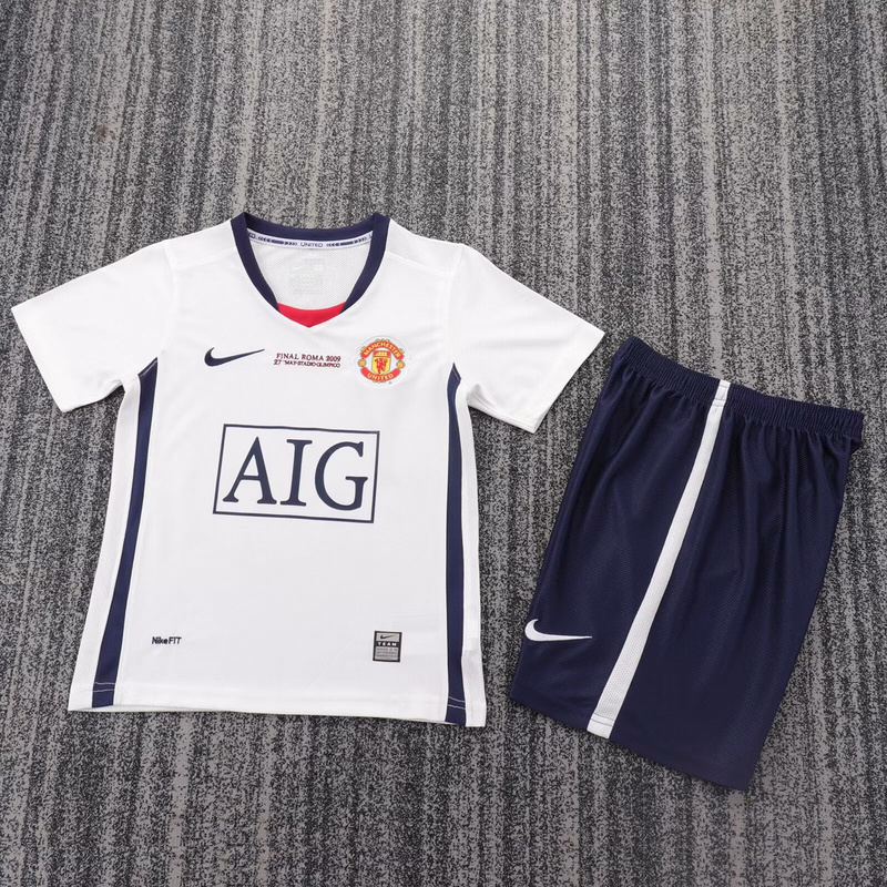08-09 Manchester United Away Final Kids Kit