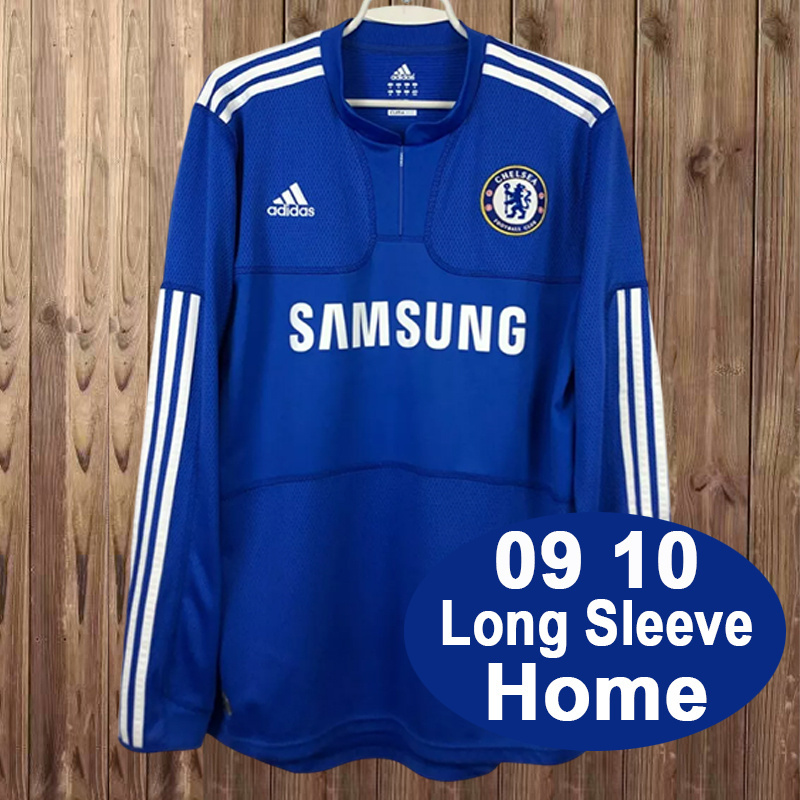09-10 Chelsea Retro Home Long Sleeve Jersey MEN