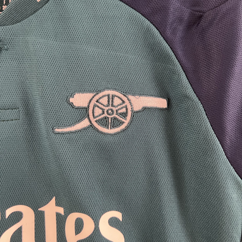 23-24 Arsenal third away kids kit size