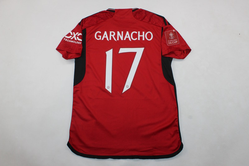 23-24 Man United FA cup final jersey Garnacho 17