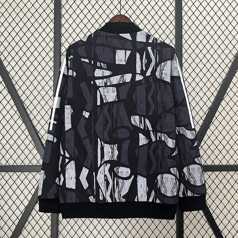 24-25 Arsenal gray and black windbreaker