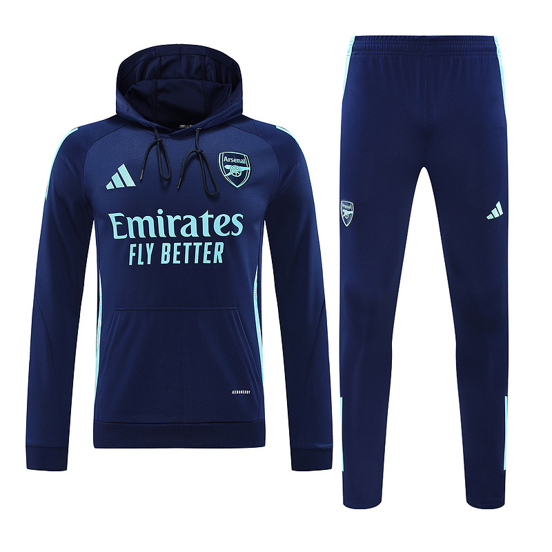24-25 Arsenal Dark blue hoodie suit