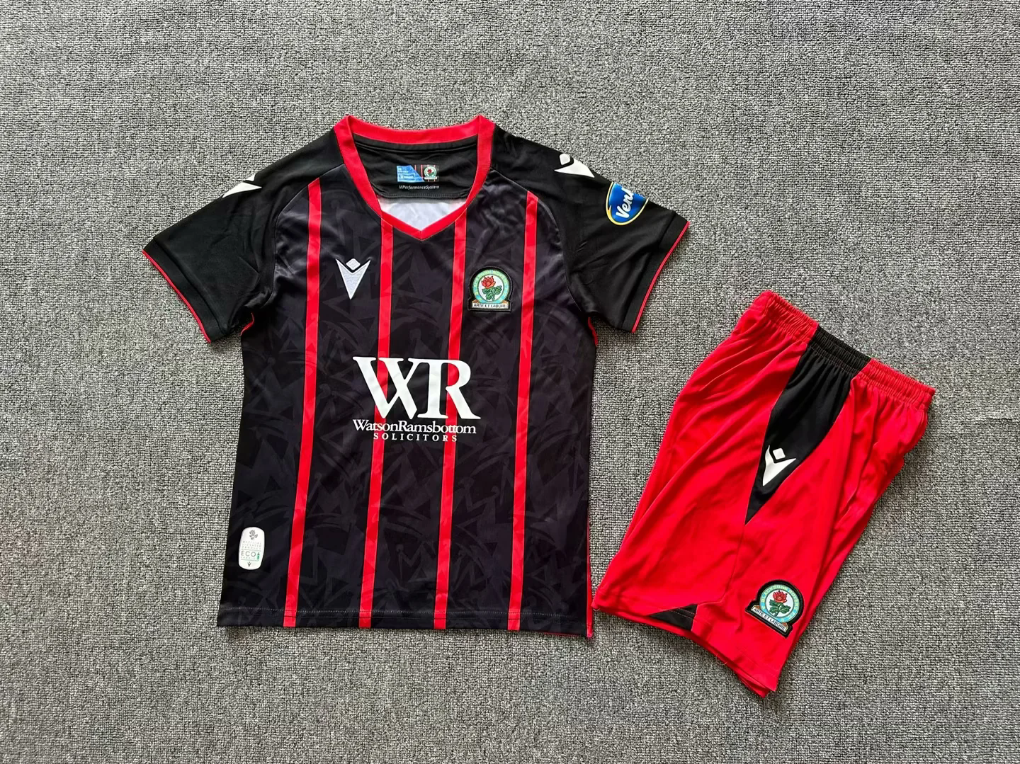 24-25 Blackburn Rovers away soccer jersey kids kit