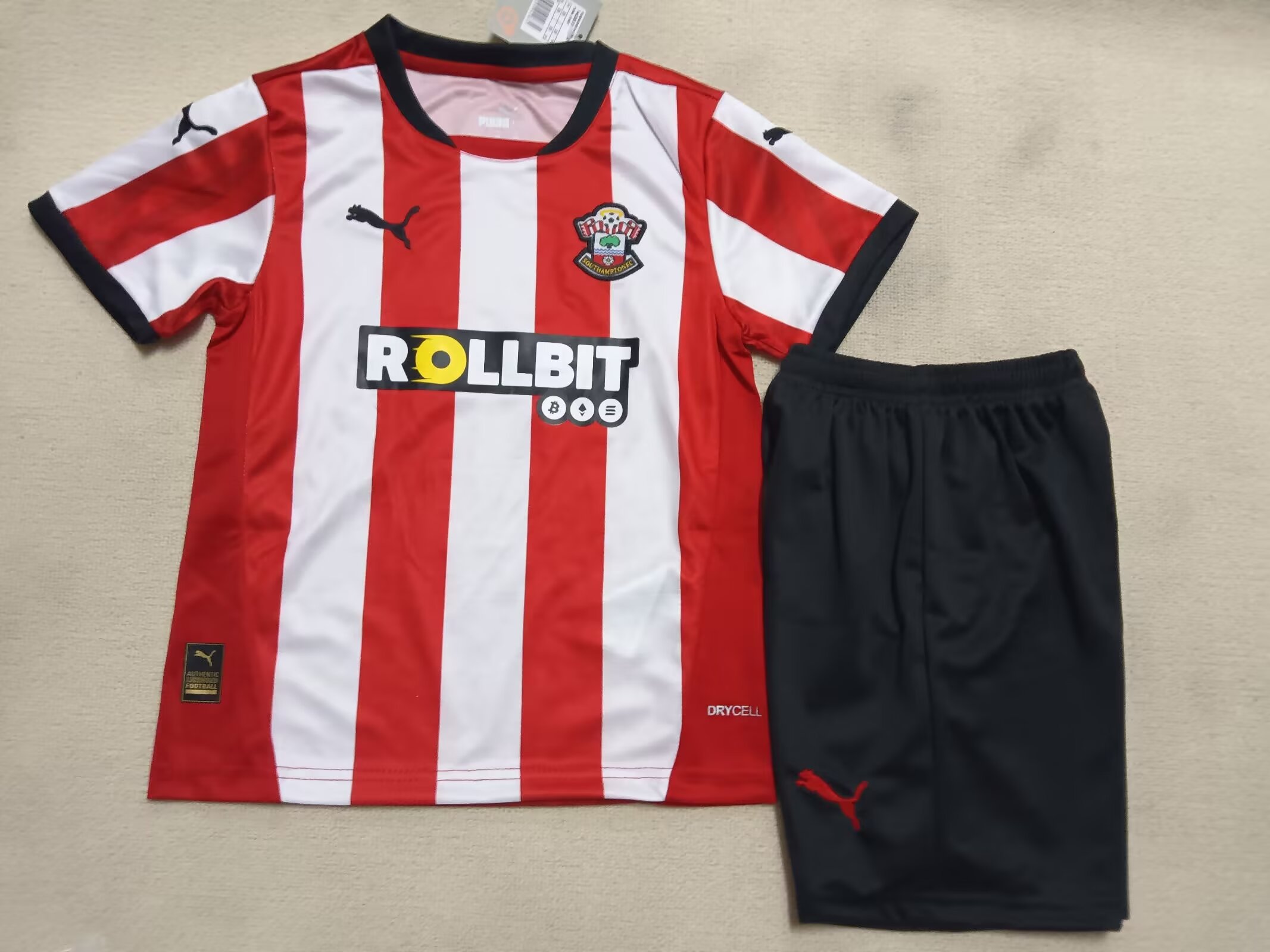 24-25 Southampton Home Soccer Jersey Uniform Kids Kit