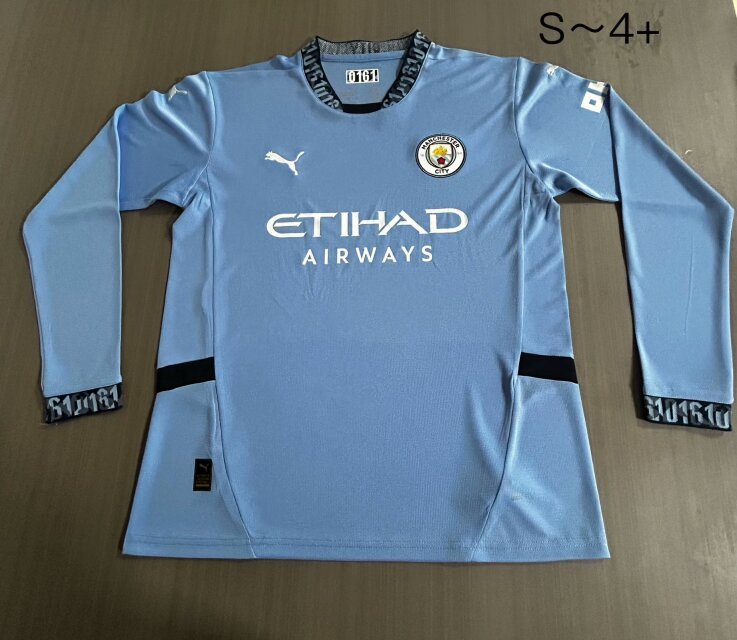 24-25 Man City home long sleeve jersey