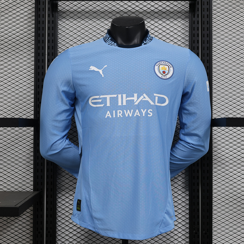 24-25 Man City home long sleeve player version jersey