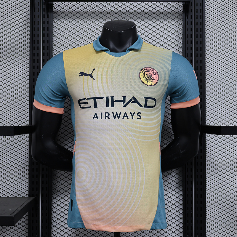24-25 Man City yellow and blue special player version jersey