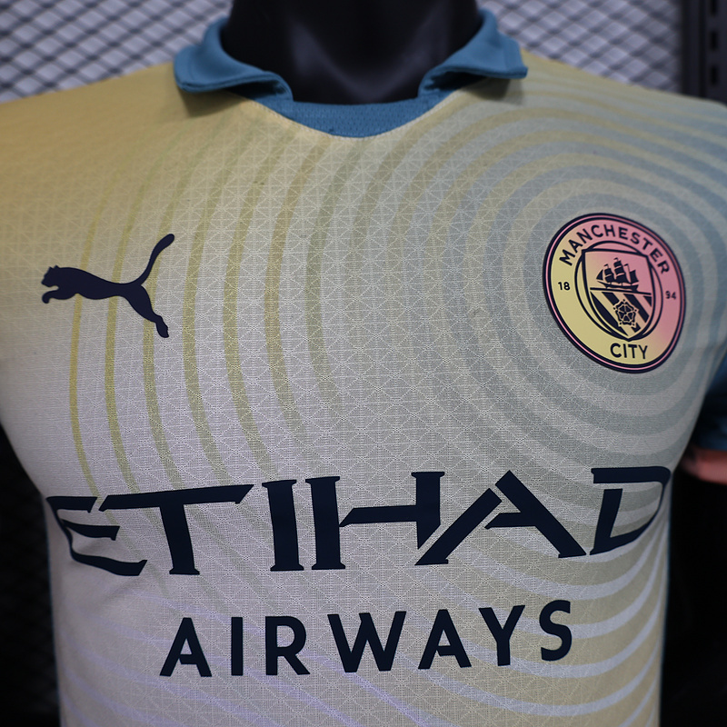 24-25 Man City yellow and blue special player version jersey