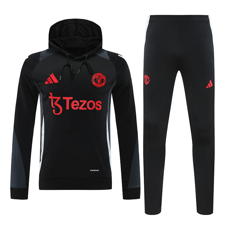 24-25 Man United black hoodie suit
