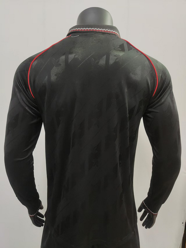 24-25 Man United Black Retro Model Long sleeve Player version jersey