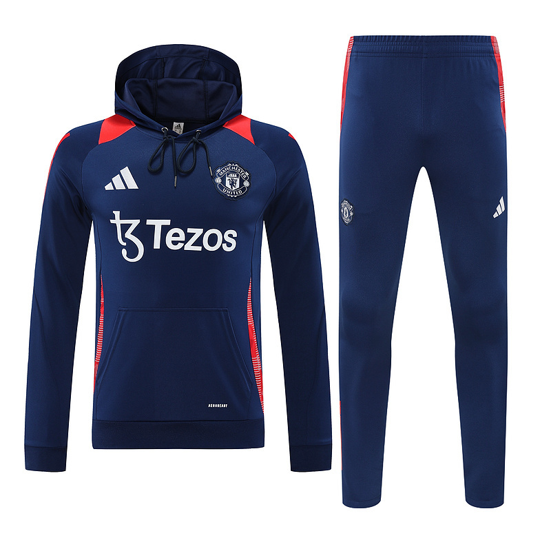 24-25 Man United Dark blue hoodie suit