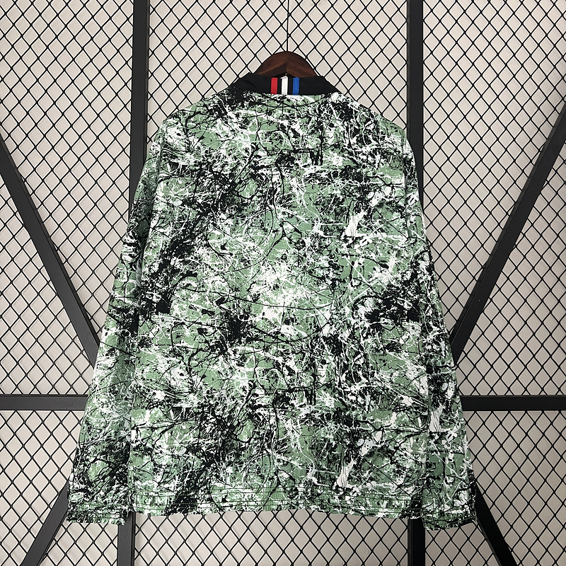 24-25 Man United green and black Trench Coat Reversible