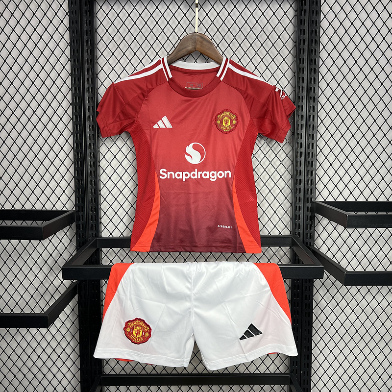 24-25 Man United home kids kit