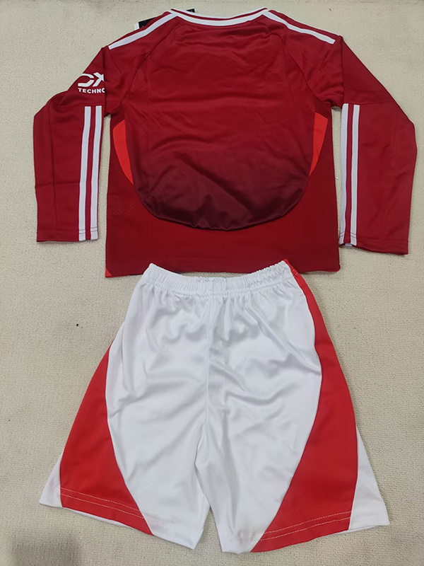 24-25 Man United home long sleeve kids kit