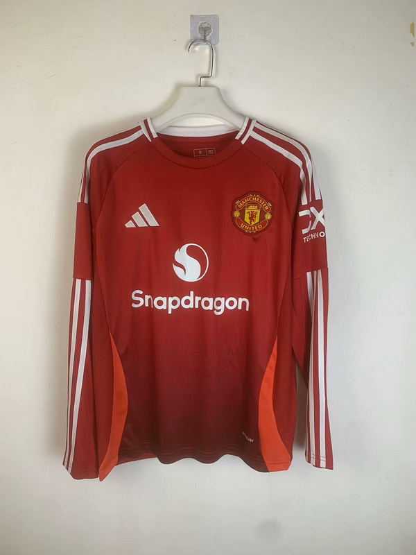 24-25 Man United home long sleeve soccer jersey