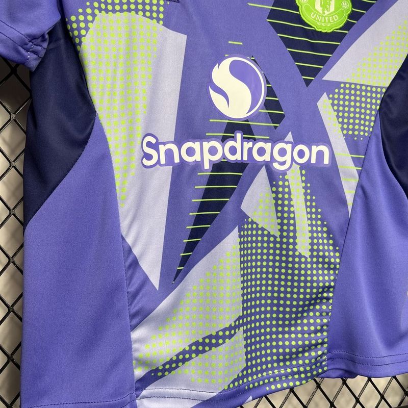 24-25 Man United Purple Goalkeeper kids kit