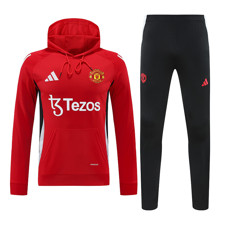 24-25 Man United red hoodie suit