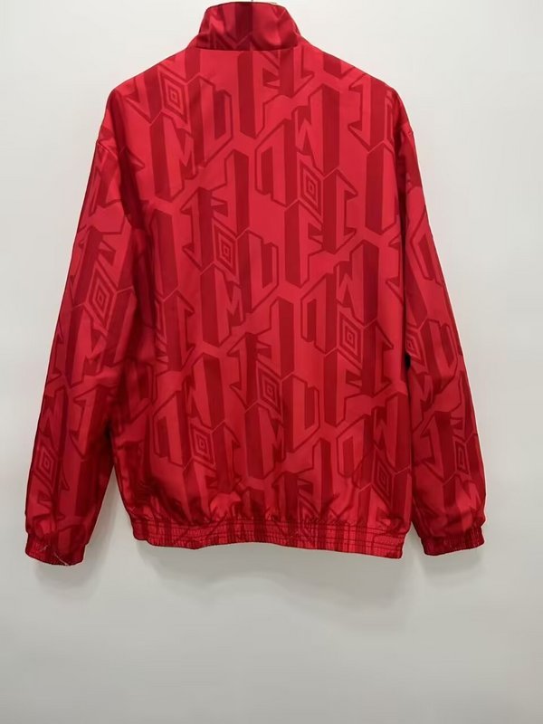 24-25 Man United reversible windbreaker red and yellow/green