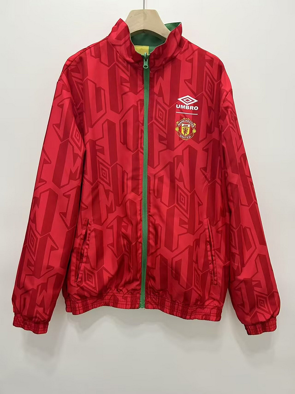 24-25 Man United reversible windbreaker red and yellow/green