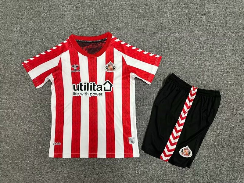 24-25 Sunderland home kids kit