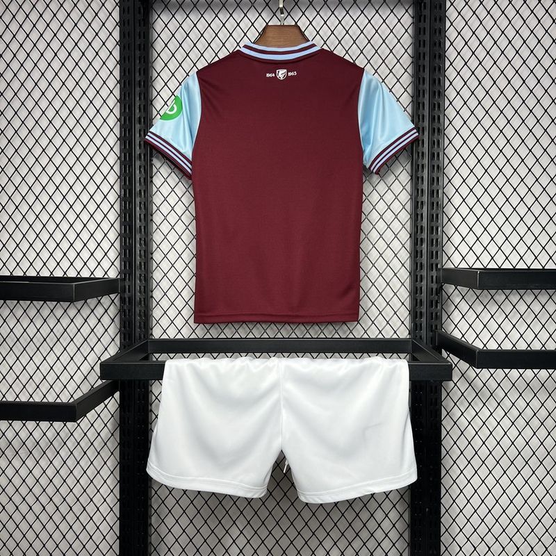 24-25 West Ham home kids kit