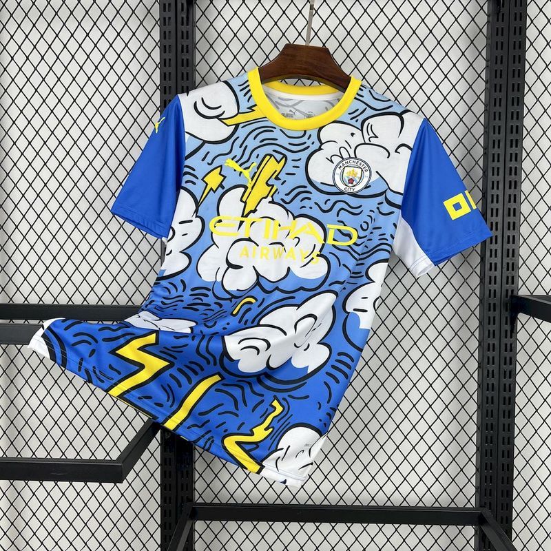 25-26 Man City Concept version blue and white Jersey