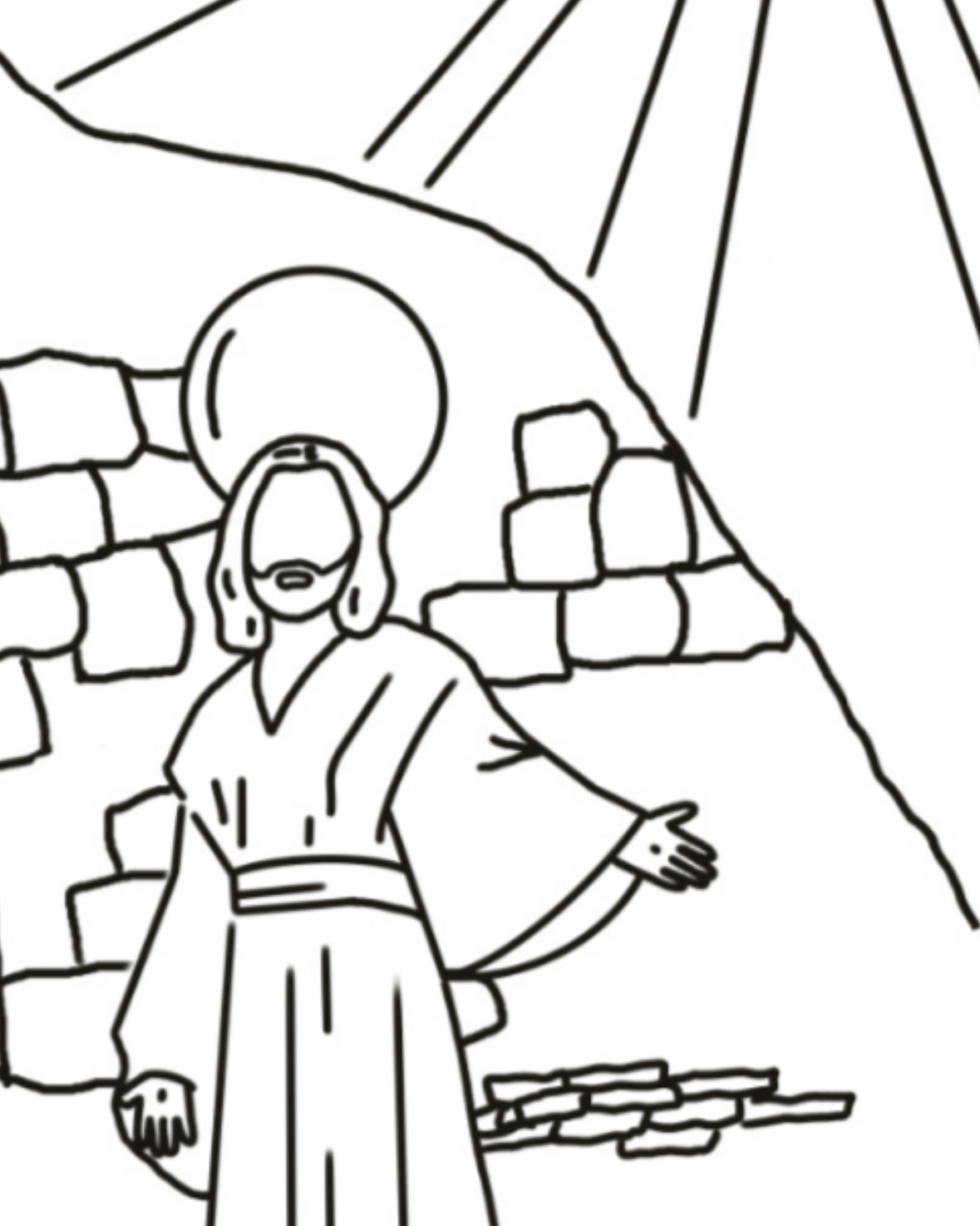 He is Risen Coloring Page