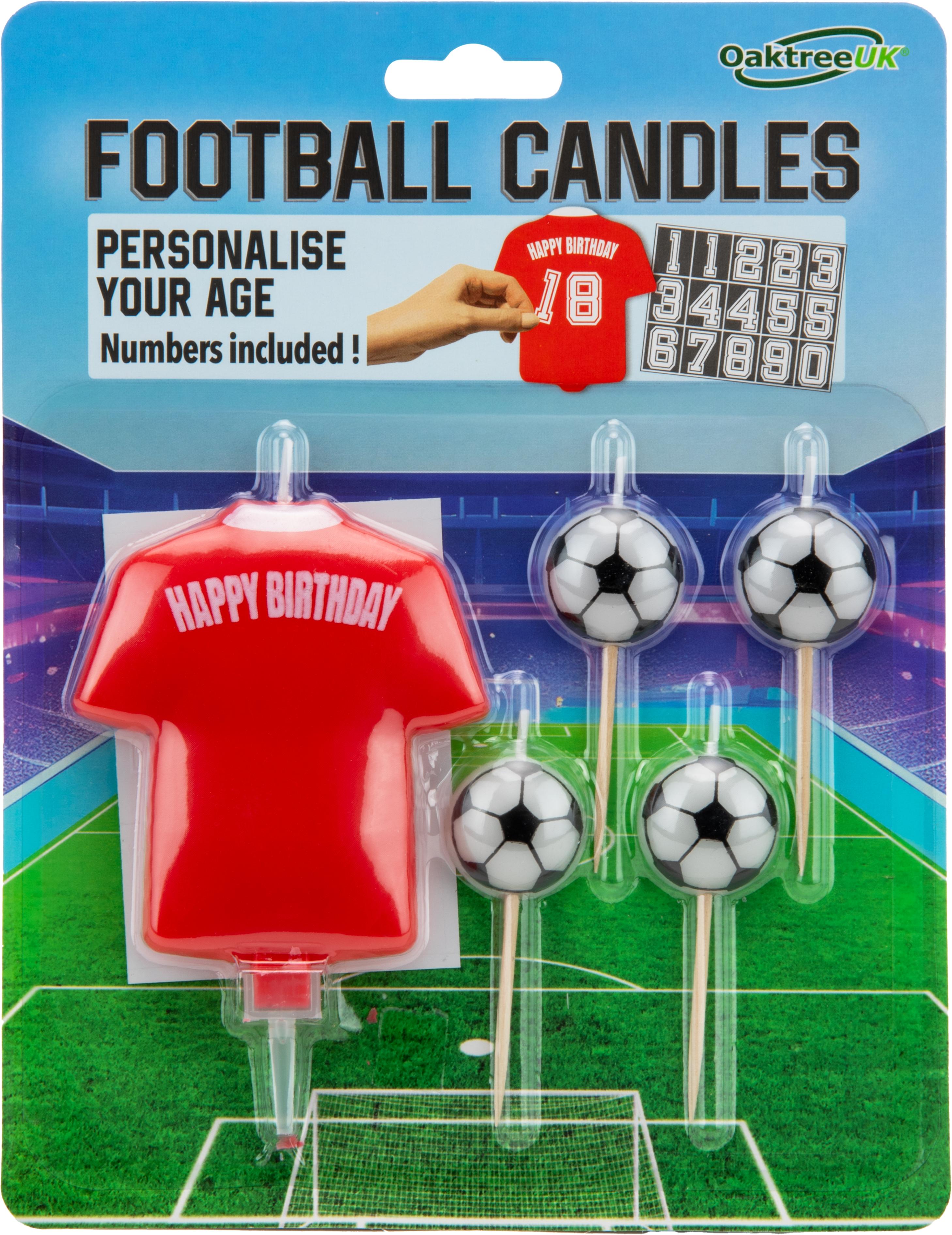 8cm Red Football shirt Birthday Candles
