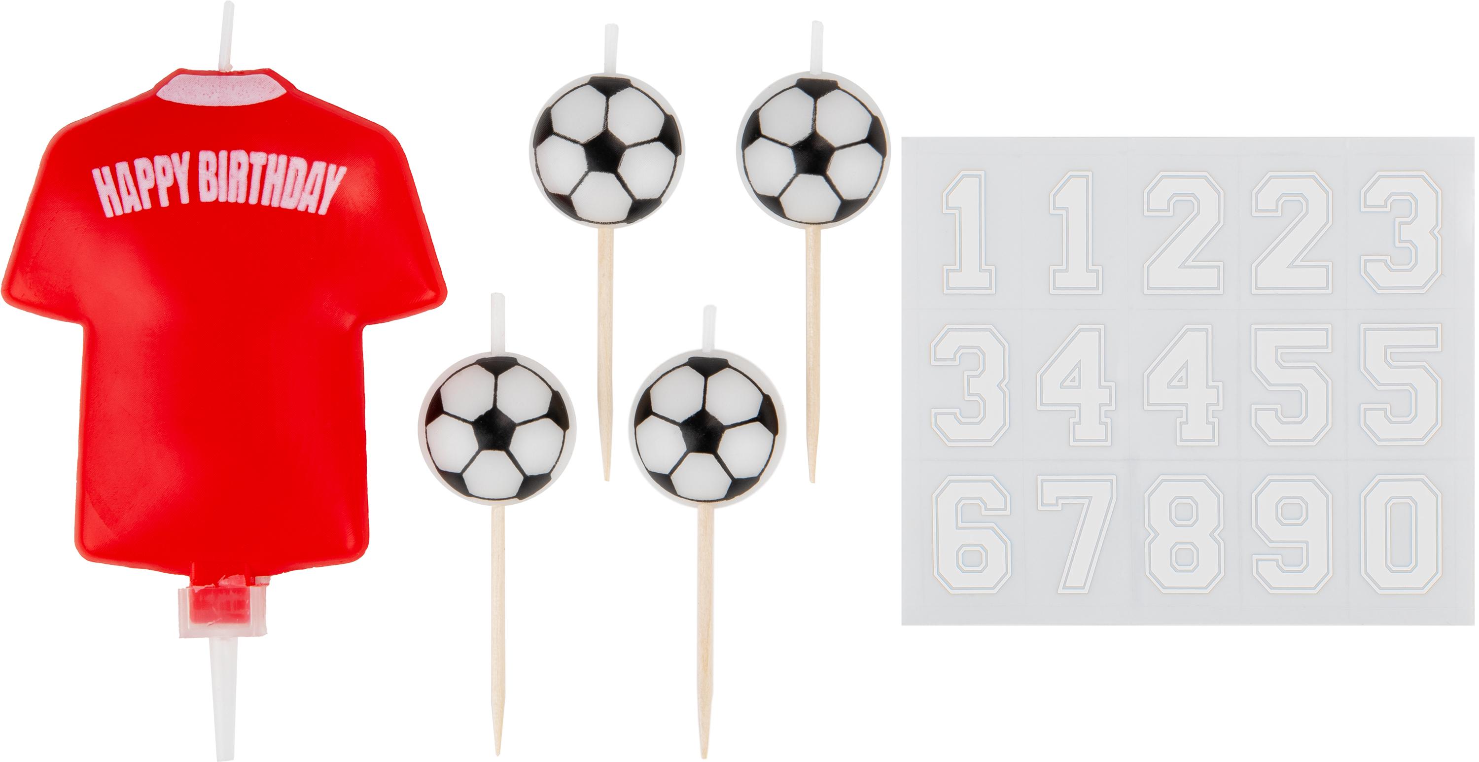 8cm Red Football shirt Birthday Candles
