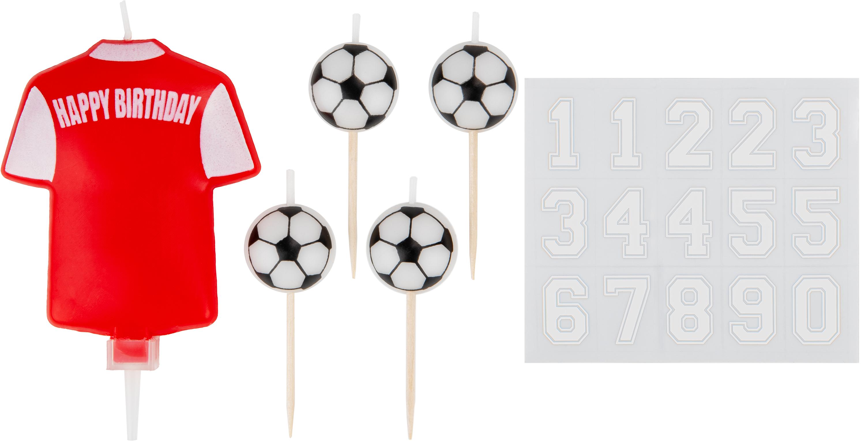 8cm Red & White Football Shirt Candles