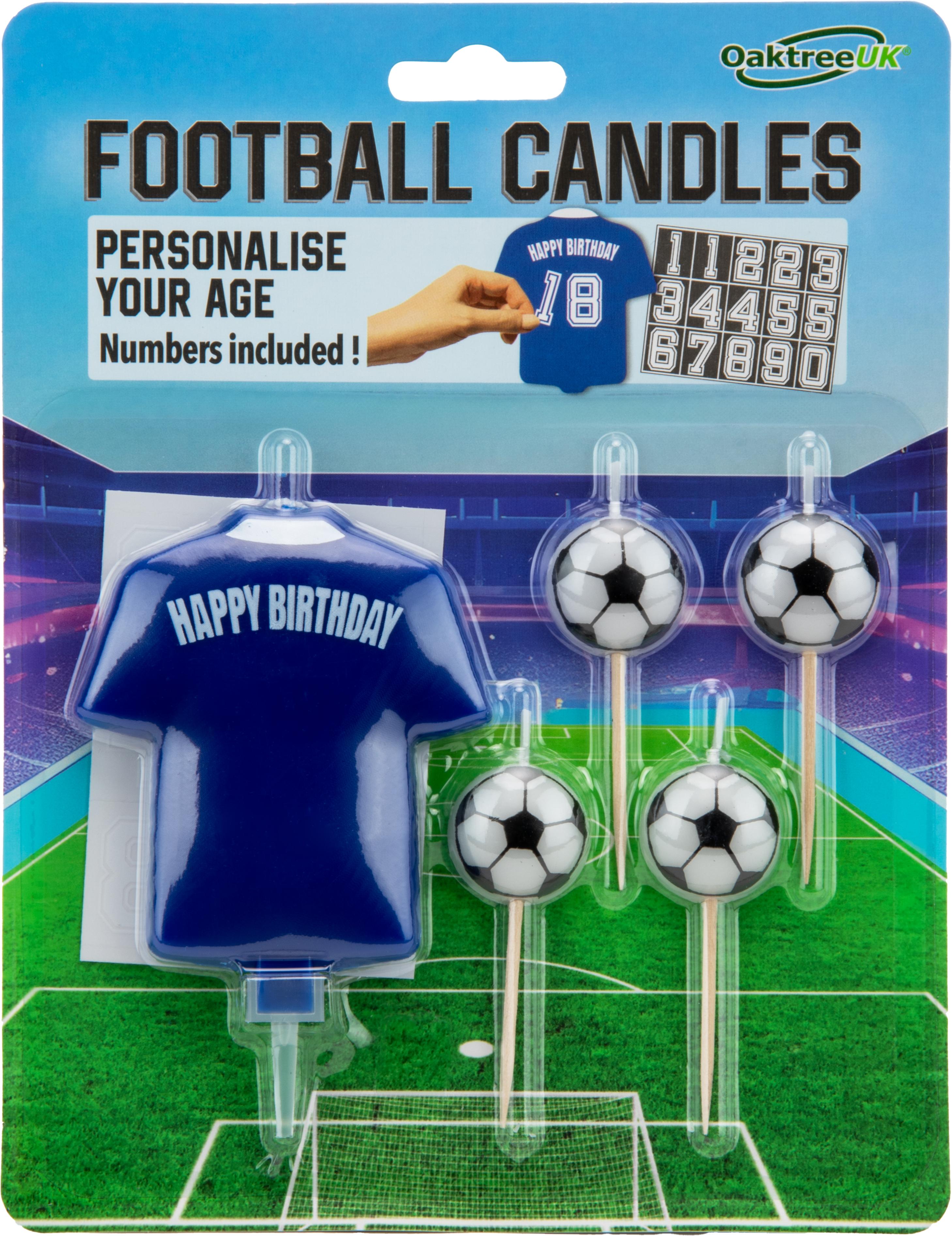 8cm Blue Shirt Football Candles