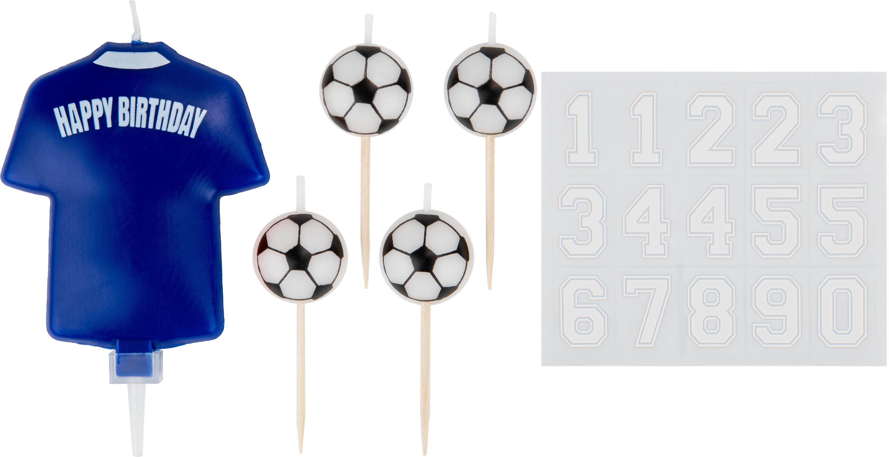 8cm Blue Shirt Football Candles