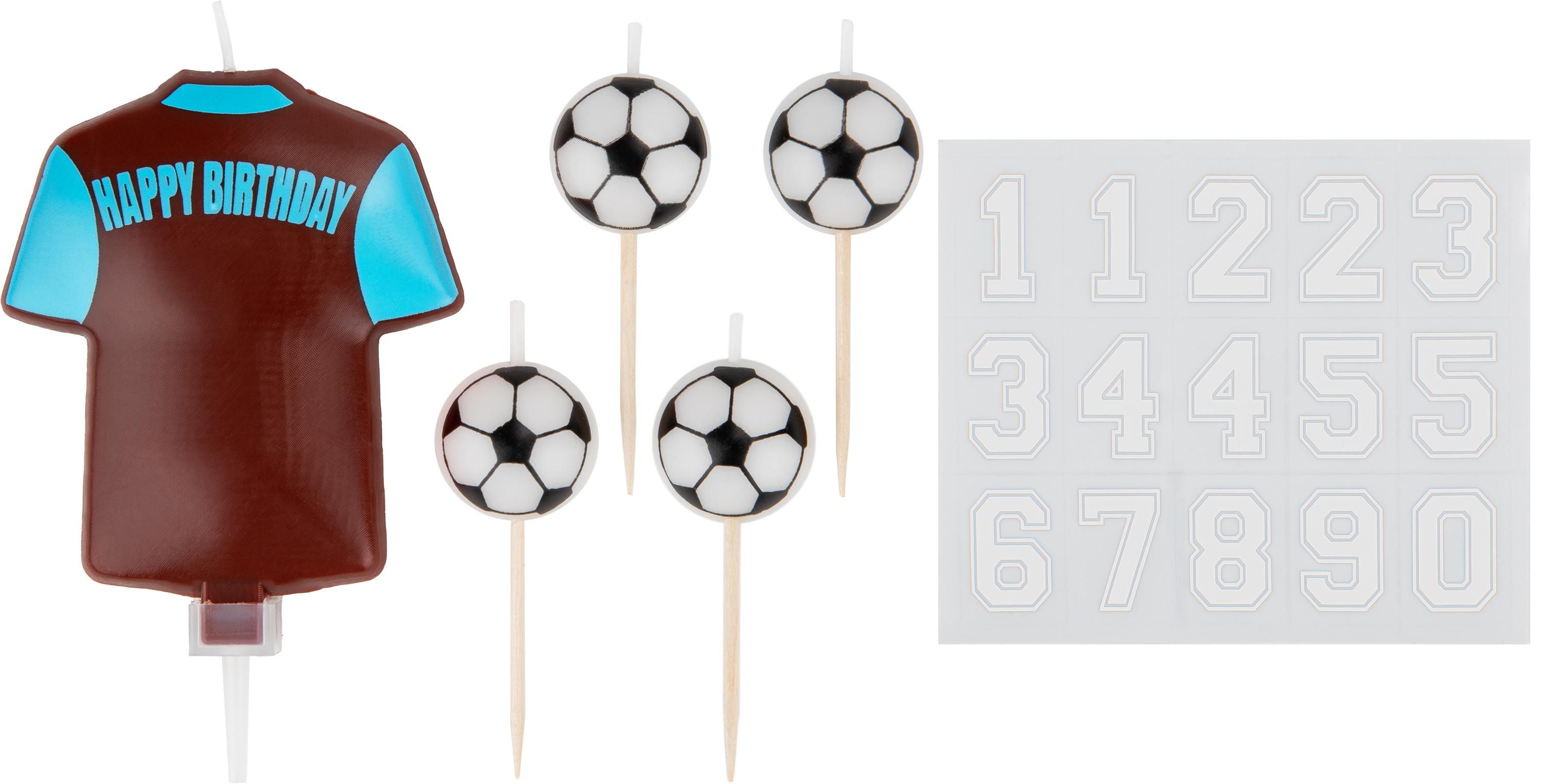 8cm Football Shirt Candles in Claret/Blue