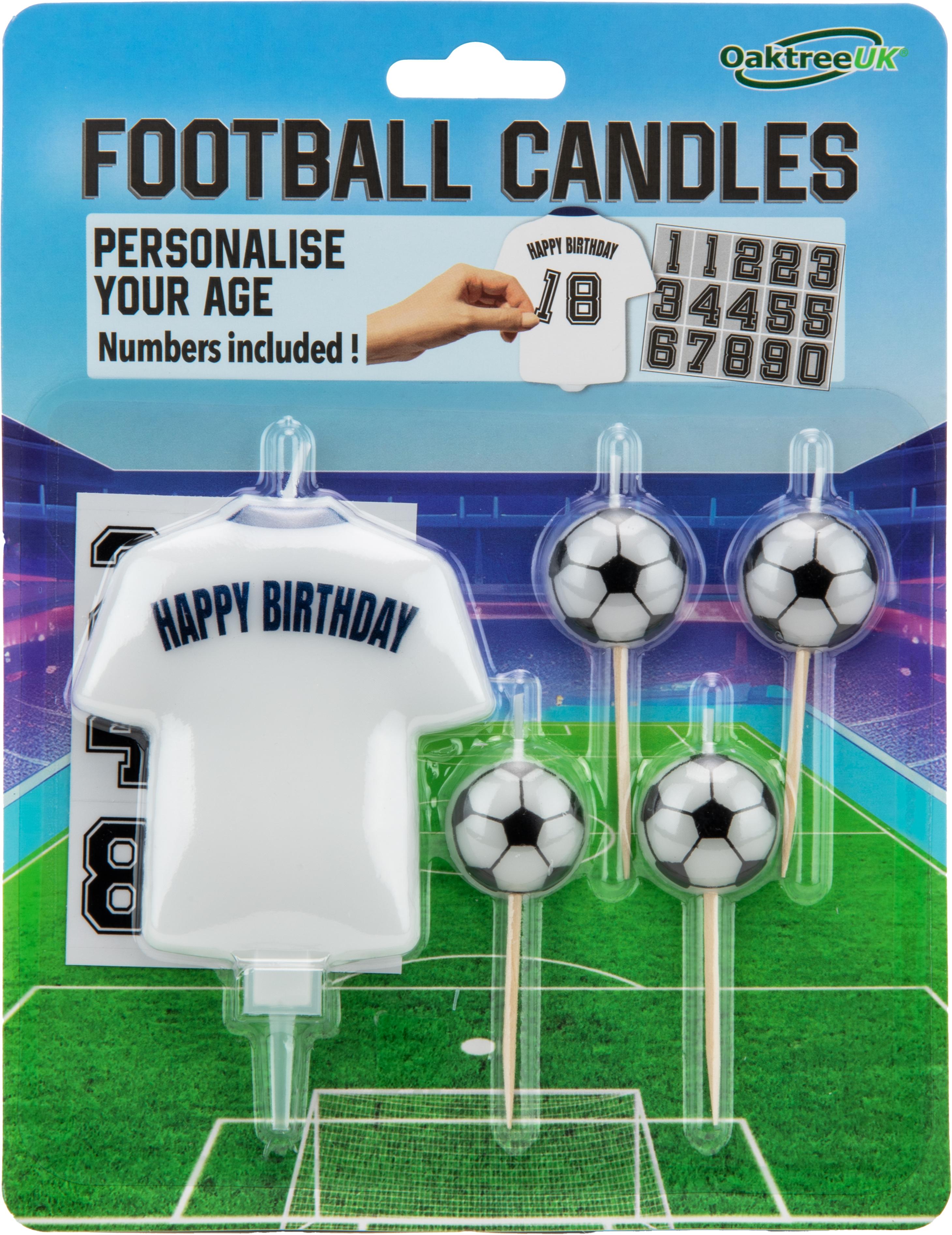 8cm White Shirt Football Candles 