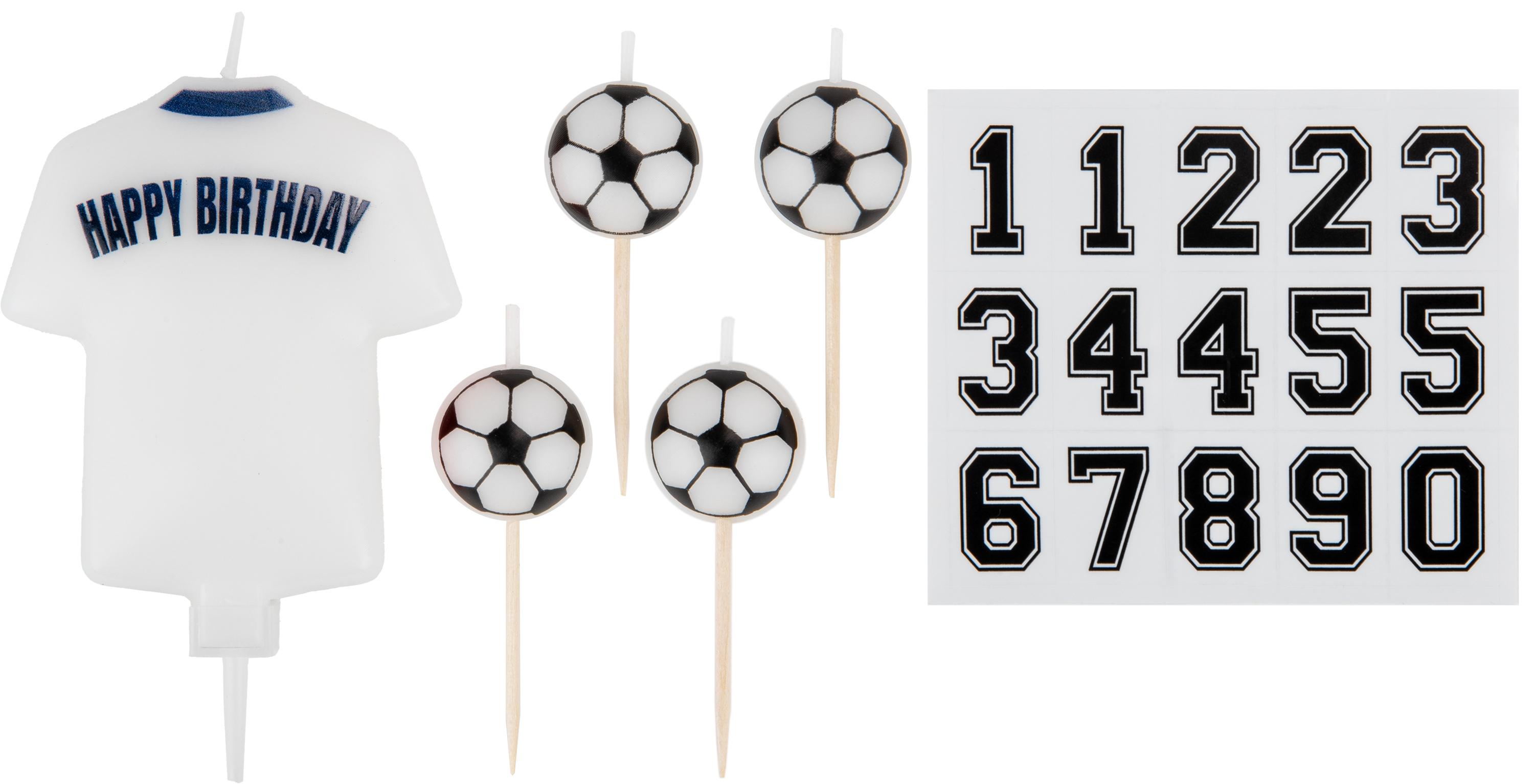 8cm White Shirt Football Candles 